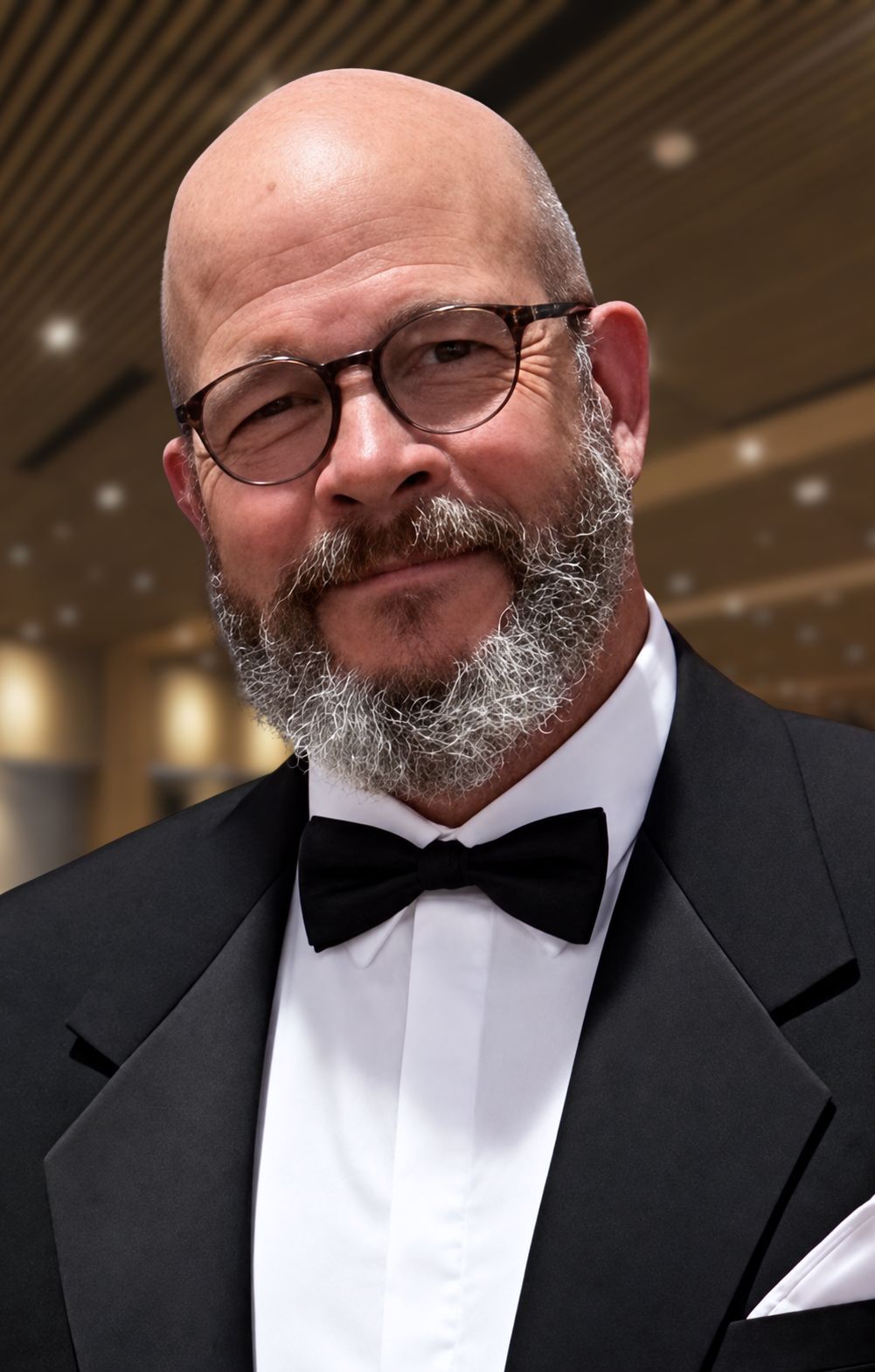 Michael Lessman, founder of DSM Safety Products, in black tie